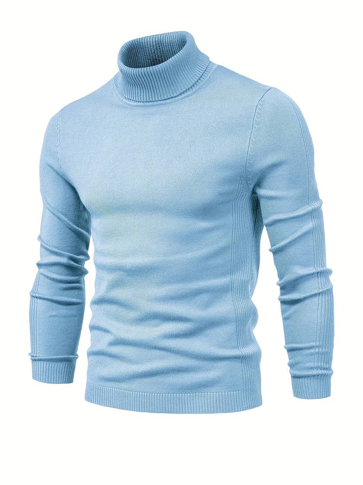 Men's Casual Slim-Fit Turtleneck Sweater | Ideal for Winter