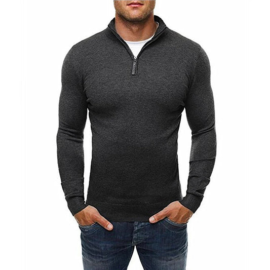 Men's Casual Slim Fit Stretch Fabric Jumper | Ideal for Autumn/Winter