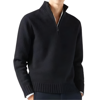 Men's Casual Knitted Quarter-Zip Sweater | Ideal for Autumn/Winter