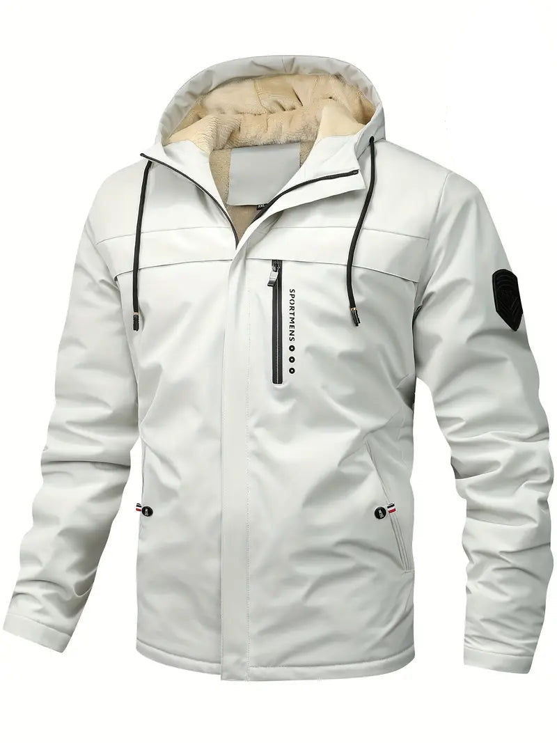 Men's Casual Long Winter Jacket with Drawstring Hood | Ideal for Autumn/Winter