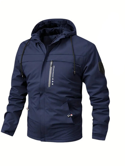 Men's Casual Long Winter Jacket with Drawstring Hood | Ideal for Autumn/Winter