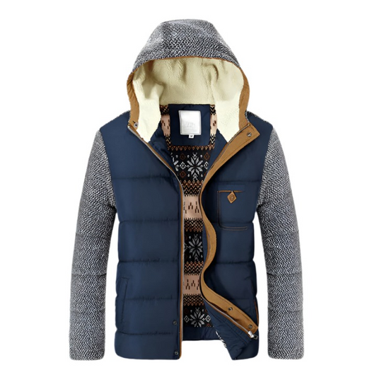 Men's Nordic Style Padded Winter Jacket with Fleece Lining | Ideal for Autumn/Winter