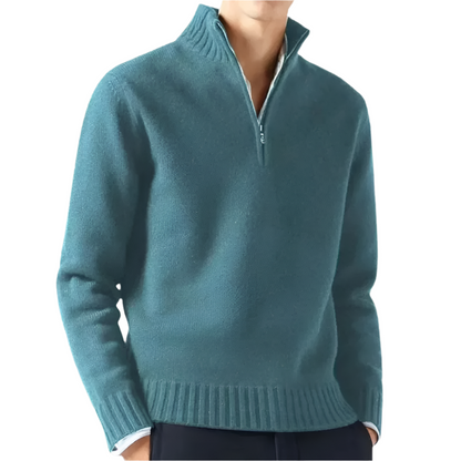 Men's Casual Knitted Quarter-Zip Sweater | Ideal for Autumn/Winter