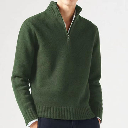 Men's Casual Knitted Quarter-Zip Sweater | Ideal for Autumn/Winter