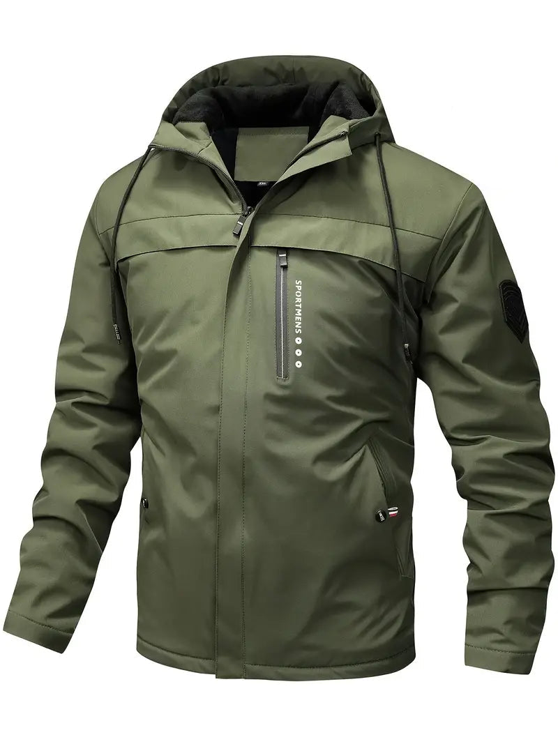 Men's Casual Long Winter Jacket with Drawstring Hood | Ideal for Autumn/Winter