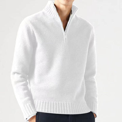 Men's Casual Knitted Quarter-Zip Sweater | Ideal for Autumn/Winter