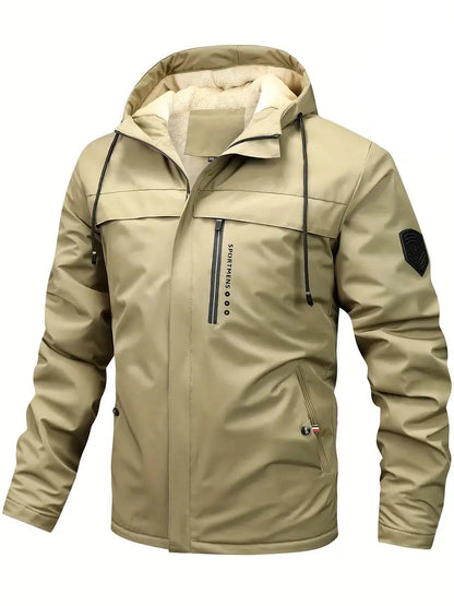 Men's Casual Long Winter Jacket with Drawstring Hood | Ideal for Autumn/Winter