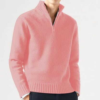 Men's Casual Knitted Quarter-Zip Sweater | Ideal for Autumn/Winter